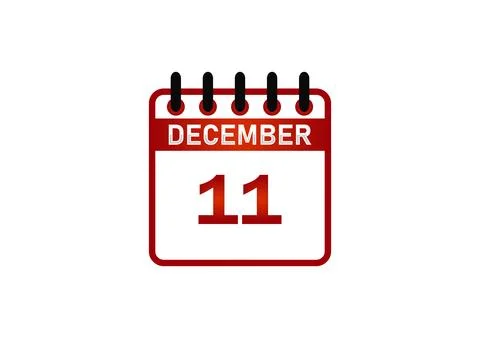 December 11 Calendar Icon Stock-Illustration