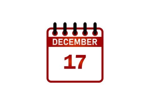 "December 17 Calendar Icon Stock-Illustration
