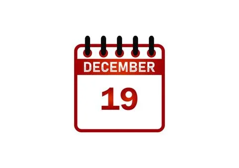 "December 19 Calendar Icon Stock-Illustration