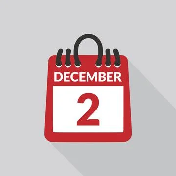 December 2 Calendar icon vector illustration. Stock Illustration