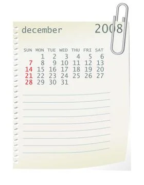 December 2008 Stock Illustration