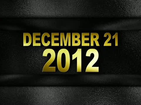December 2012 text in wall gold 640x480 Stock Footage 12657311