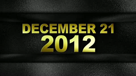 December 2012 text in wall gold 1280x720 Stock Footage 12657481