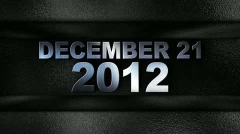 December 2012 text in wall silver Stock Footage 12656771