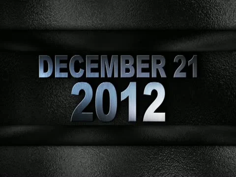 December 2012 text in wall silver 640x480 Stock Footage 12657586