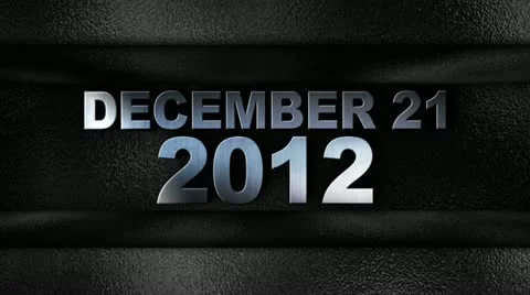 December 2012 text in wall silver 1280x720 Stock Footage 12666219