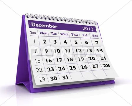 December 2013 calendar Stock Illustration