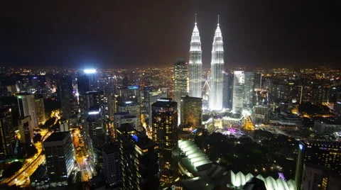 December 2015. Kuala Lumpur at nightscape. Stock Footage 62967096