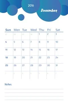 December 2016 Stock Illustration