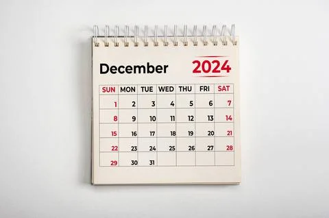 December 2024. Resolution, strategy, solution, goal, business and holidays. D Foto stock