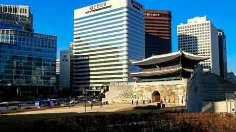 December 27, 2016: keeping Guard is Seoul Namdaemun traditional features. Stock Footage 145966810
