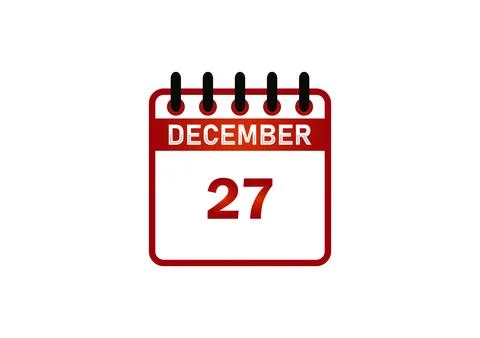 December 27 Calendar Icon Stock-Illustration