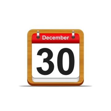 December 30. Stock Illustration