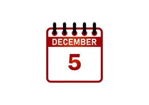 December 5 Calendar Icon Stock-Illustration