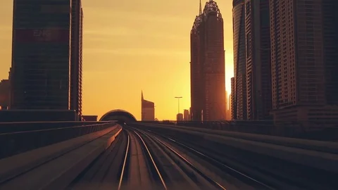 DECEMBER 9, 2015: Modern architecture of Dubai Video stock 82345185