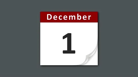 December calendar Stock Footage 137534479