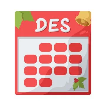 December calendar illustration Illustrazione stock