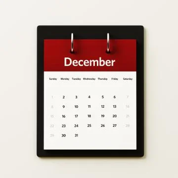 December calendar planning. Stock Illustration