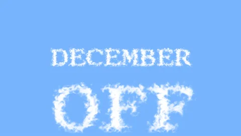 December Off cloud text effect sky isolated background Stock Footage 139637150