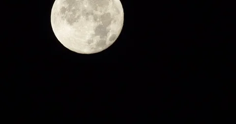 December Cold Moon 99.3% Full Waning Gibbous. Stock Footage 100203132