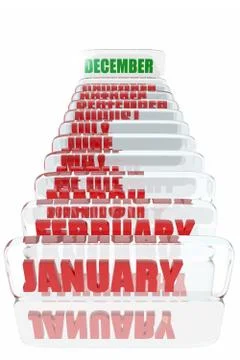 December month in the calendar Stockillustratie