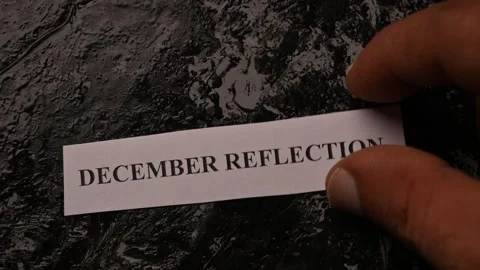 December Reflection and Year End Personal Growth Review Stock Footage 338314843