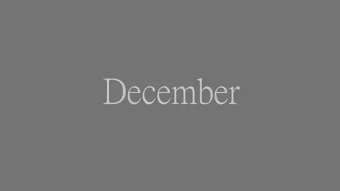 December text centered on background. Typography design representing the fi.. 库存影片 333203431