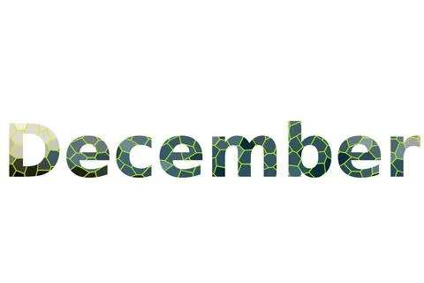 December text image stock design in colorful style letters Stock Illustration