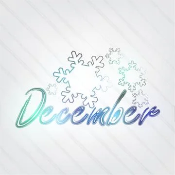December typography Illustrazione stock