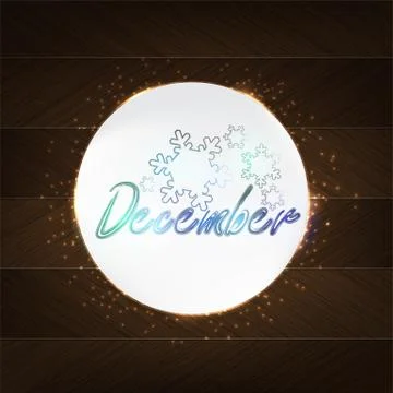 December typography Illustrazione stock