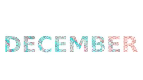 DECEMBER Word text design image stock Stock Illustration