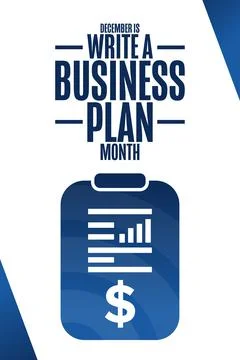December is Write a Business Plan Month. Holiday concept. Template for Stock Illustration