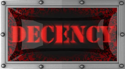 Decency on led Stock Footage 8693731