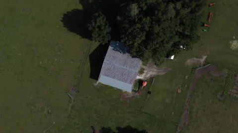 Decending on Lift and Barn Stock Footage 219824899