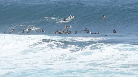 Decent wave at Pipeline Stock Footage 44067380