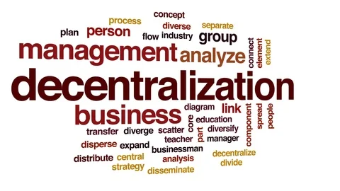 Decentralization animated word cloud, text design animation. Stock Footage 78396288