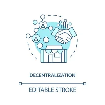 Decentralization turquoise concept icon イラスト素材