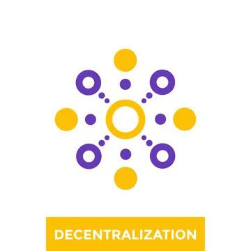 Decentralization vector icon, logo Stock Illustration