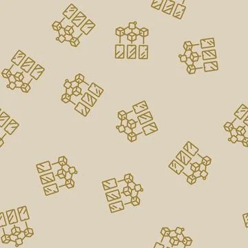 Decentralized app application line seamless pattern Stock Illustration