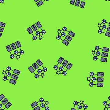 Decentralized app application vector seamless pattern Stock-Illustration