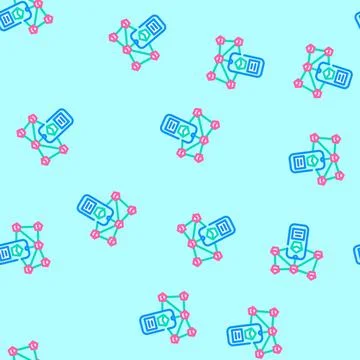 Decentralized app vector seamless pattern Stock-Illustration