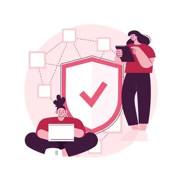 Decentralized application abstract concept vector illustration. Stock Illustration