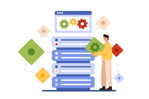 Decentralized application for peer to peer network connection, service for tiny Illustration