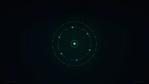Decentralized Cloud Core HUD with Orbiting Peer Nodes 스톡 동영상 344798588