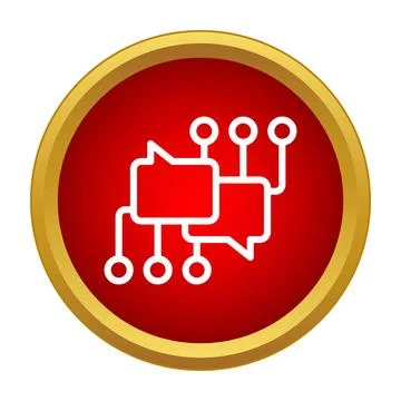Decentralized communication network speech bubble icon concept 스톡 일러스트