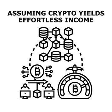 Decentralized crypto mining network producing digital currency Stock Illustration