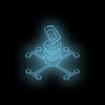 Decentralized data storage protecting information with blockchain technology Stock Illustration