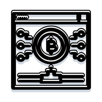 Decentralized digital currency network concept with blockchain technology Stock Illustration