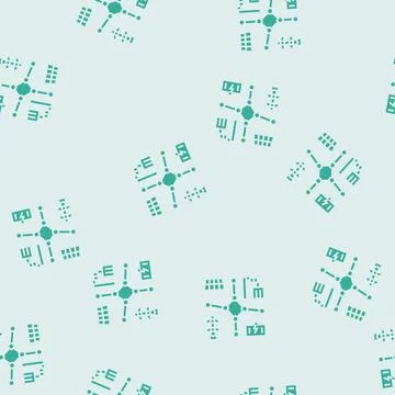 Decentralized energy glyph seamless pattern Stock Illustration
