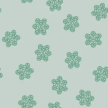 Decentralized finance defi application line seamless pattern Stock Illustration